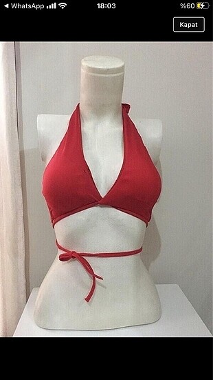 Kırmızı bikini üstü