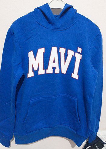 m Beden mavi Renk Mavi Kapüşonlu Sweatshirt