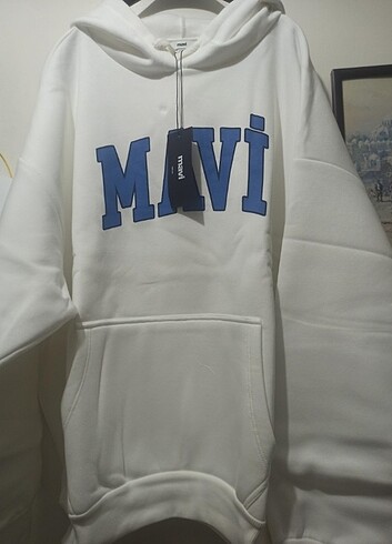 Mavi switshort kapşonlu 