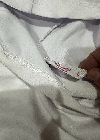 42 Beden beyaz Renk Beyaz Kadın Kapüşonlu Rahat Kesim Eşofman Takımı
