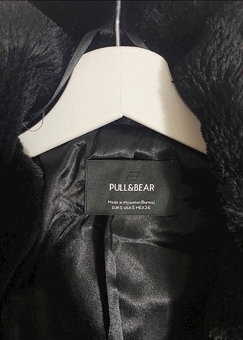 36 Beden Siyah Kadın Peluş mont