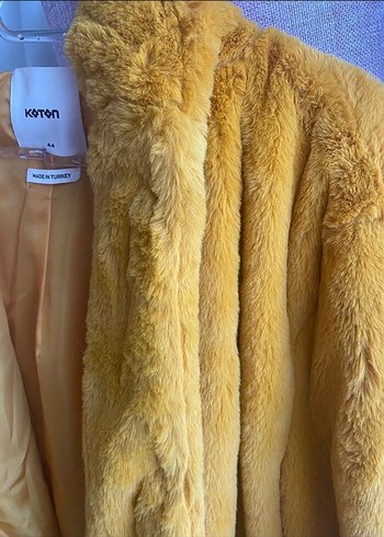44 Beden sarı Renk Peluş mont