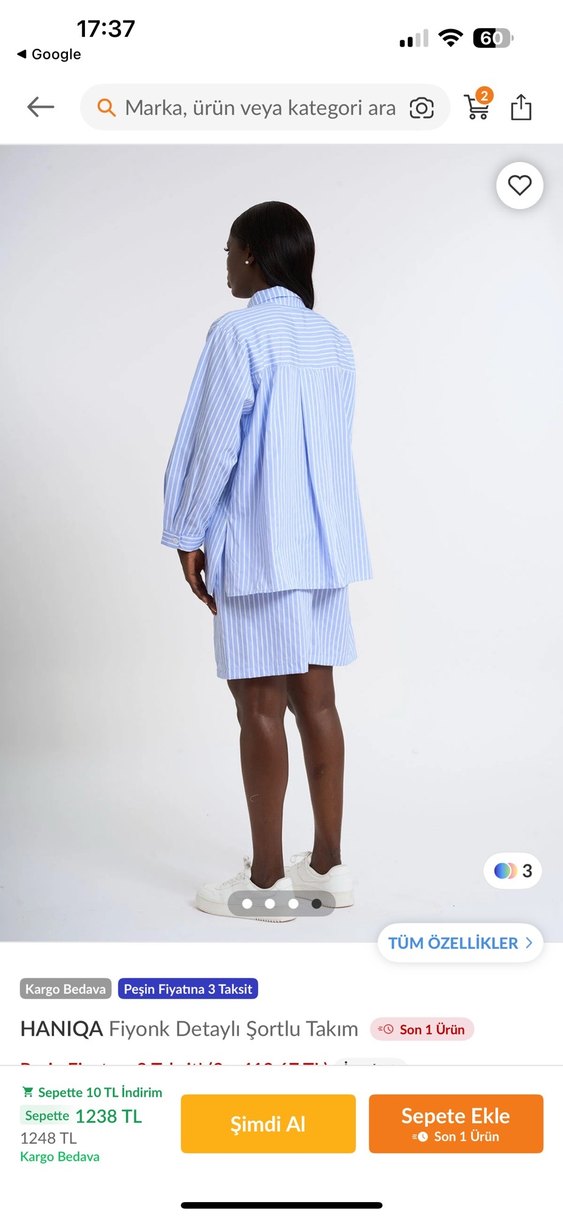 Mavi Kelebek Desenli takım - Görsel 3