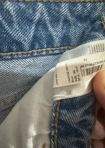 40 Beden mavi Renk Mary Vintage Yüksek Bel Mavi Denim Pantolon