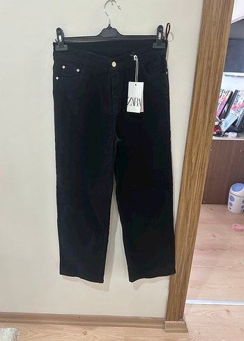 Zara Siyah Denim Pantolon
