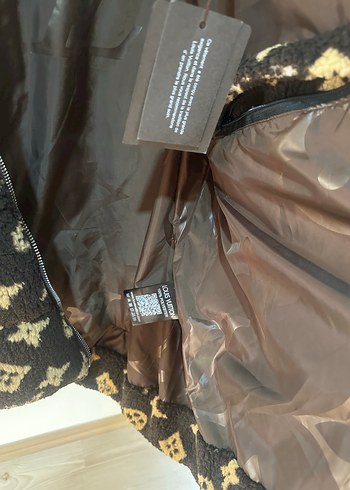 Louis Vuitton Kahverengi Desenli Sıcak Kadın Peluş Mont