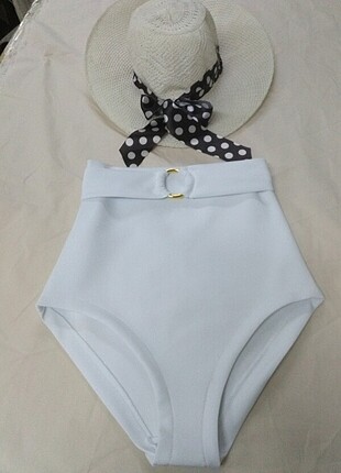 s Beden beyaz Renk Yüksek bel bikini altı