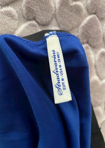 Lacivert Midi tül detaylı etek - Görsel 4