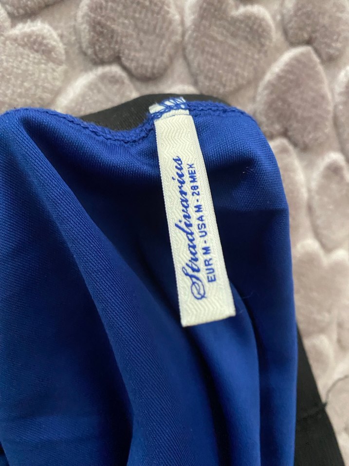 Lacivert Midi tül detaylı etek - Görsel 4