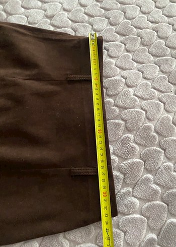 Kahverengi Süet Midi Kalem Etek - Görsel 5