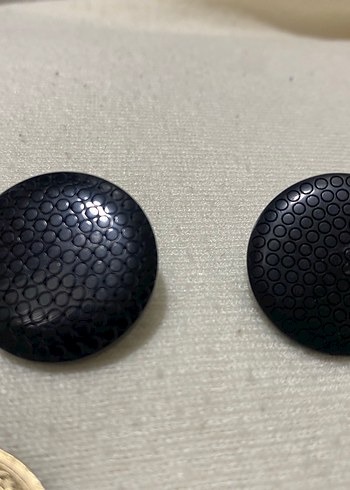 Erkek Siyah ve Beyaz Gotik Küpe Seti - Görsel 3