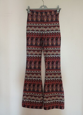 İspanyol paça streç tayt pantalon - kahve elbise (tunik)
