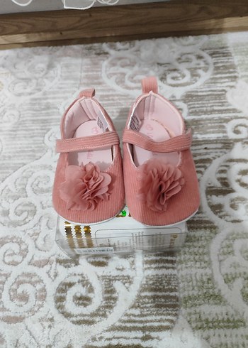 Diğer Pembe Fırfırlı Kız Bebek İlk Adım Ayakkabısı