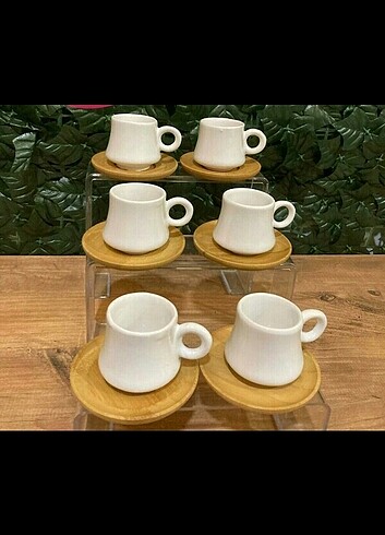 6lı bambu fincan takımı