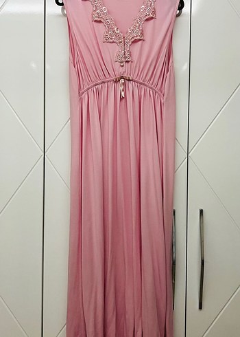 l Beden EFFORT Kadın Pembe Desenli Lohusa Pijama Takımı