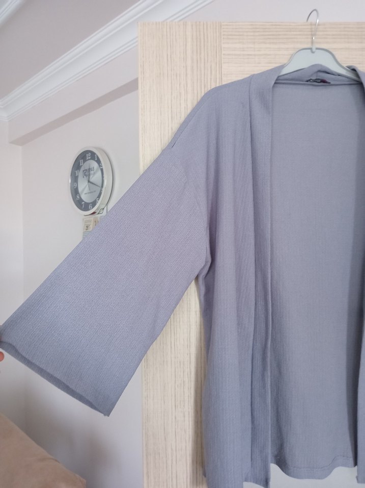 Gri Midi Kadın Salaş Takım - Görsel 2