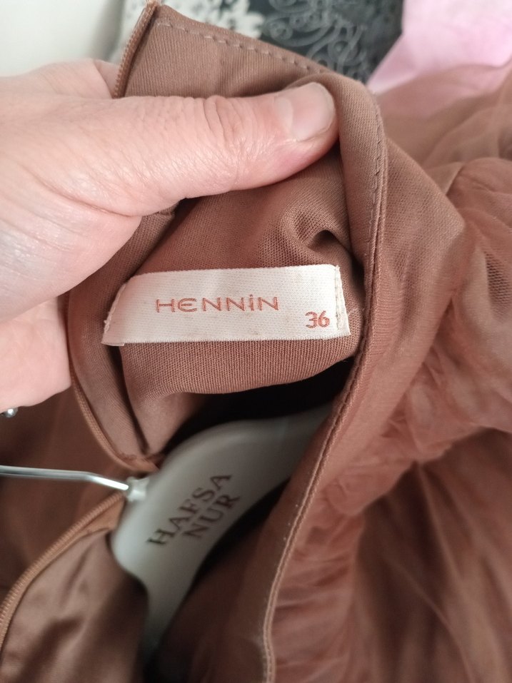 Uzun Vintage Drapeli Kadın Abiye Elbise - Görsel 4