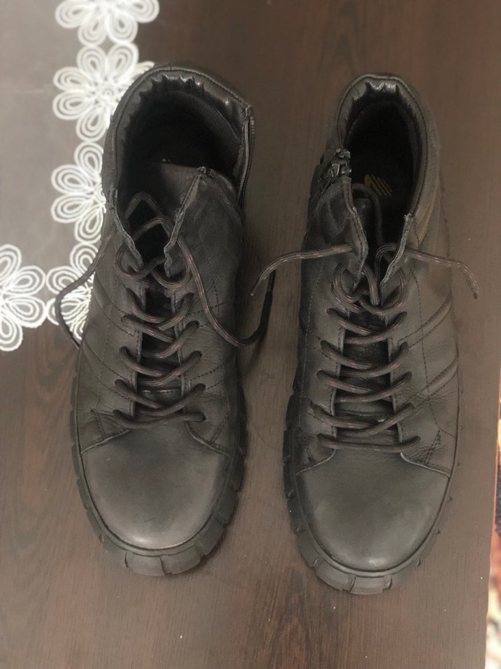 Erkek Siyah Bağcıklı Street Style Bot - Görsel 2