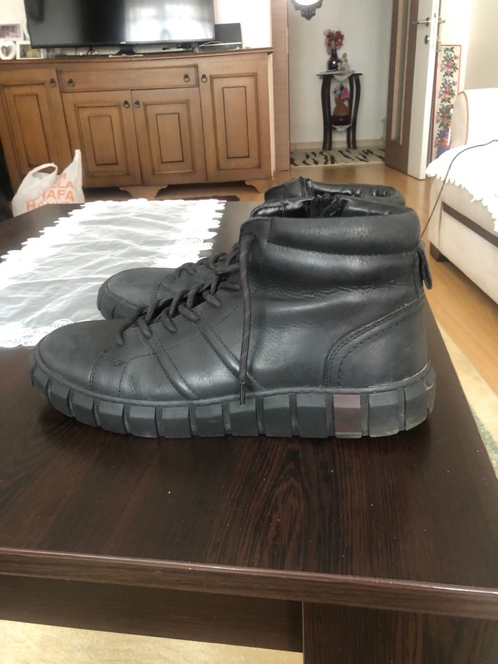 Erkek Siyah Bağcıklı Street Style Bot - Görsel 3