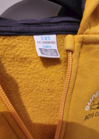 Erkek Çocuk Sarı Kapüşonlu Fermuarlı Sweatshirt - Görsel 3