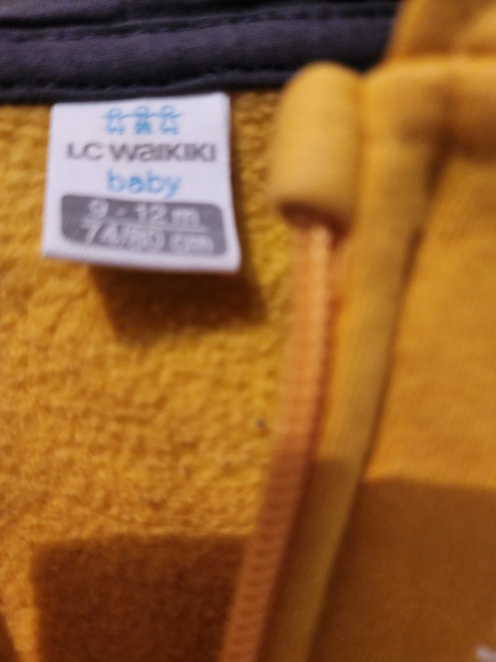 Erkek Çocuk Sarı Kapüşonlu Fermuarlı Sweatshirt - Görsel 2