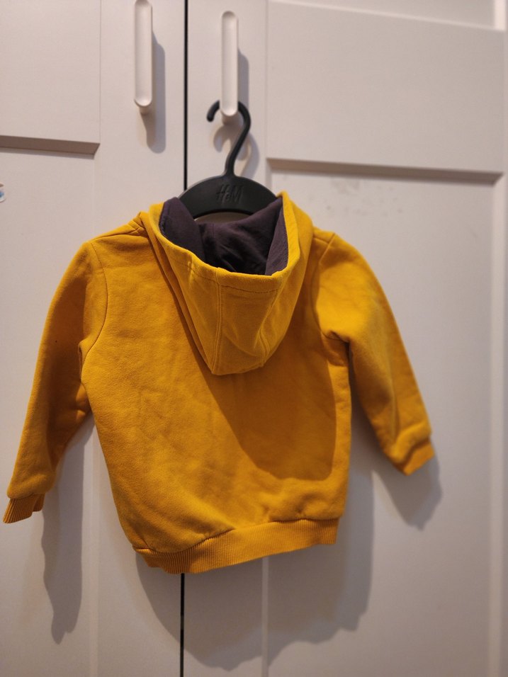 Erkek Çocuk Sarı Kapüşonlu Fermuarlı Sweatshirt - Görsel 4