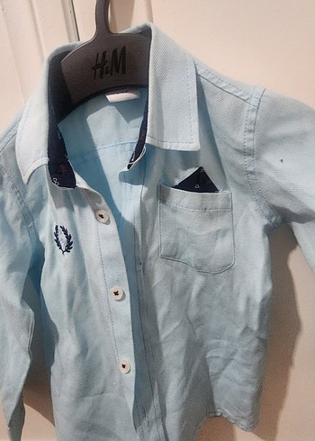 Erkek Çocuk Mavi Denim Gömlek - Görsel 2