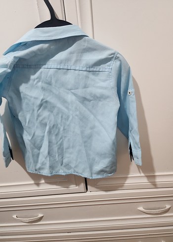 Erkek Çocuk Mavi Denim Gömlek - Görsel 3