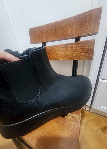 Siyah Deri Kadın Topuklu Bot - Görsel 7