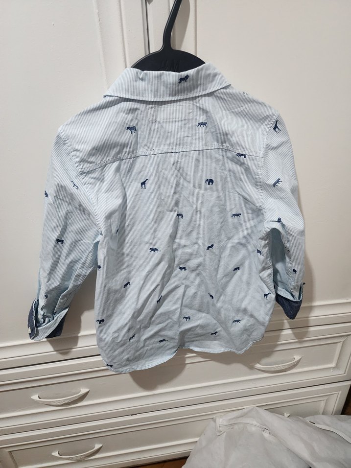 Erkek Çocuk Baskılı Pamuk Gömlek - Görsel 3