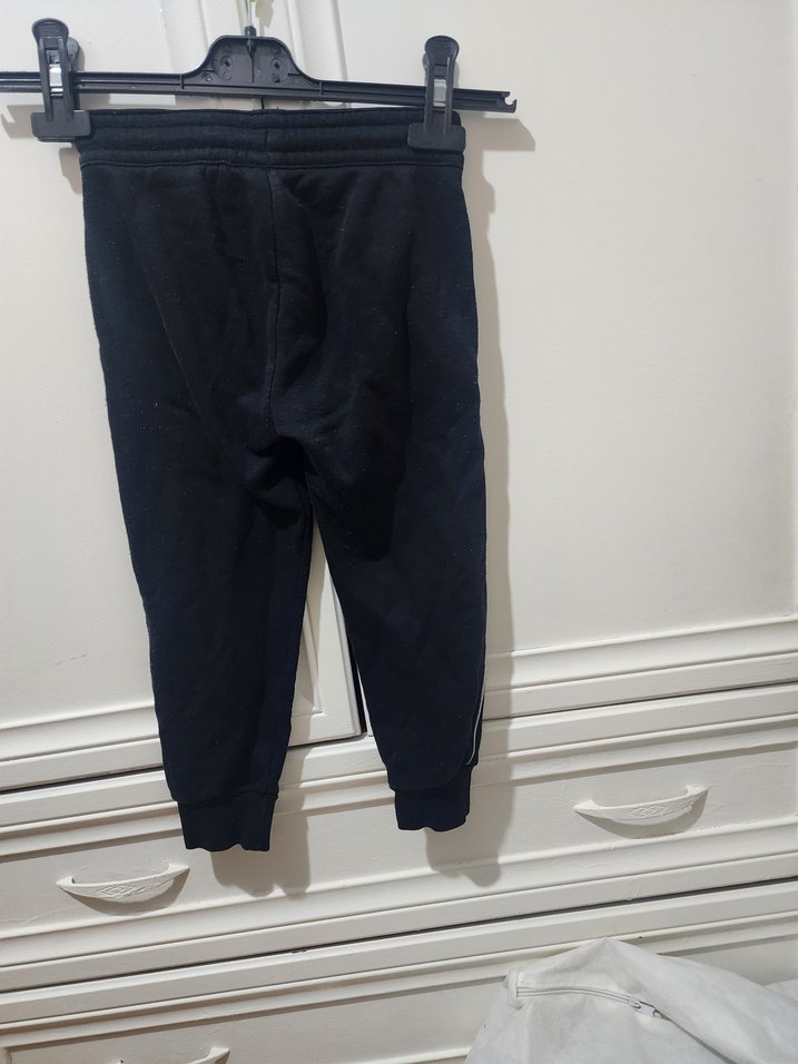 Erkek Siyah İnce Kemerli Eşofman Altı - Görsel 2