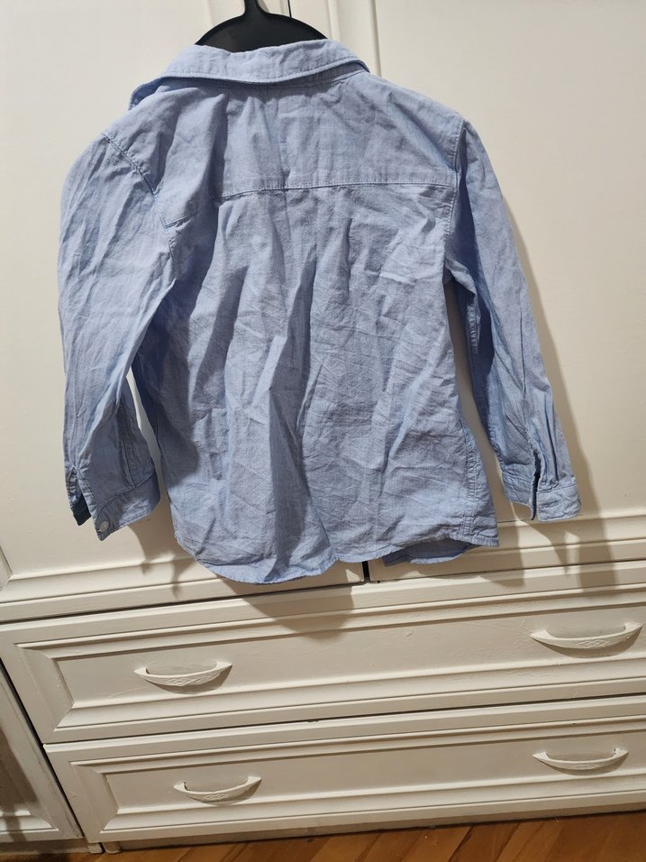 Erkek Çocuk Uzun Kollu Denim Gömlek - Görsel 2