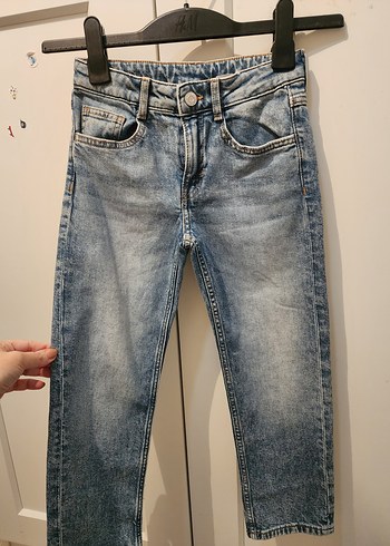 Erkek Çocuk Mavi Bağlamalı Denim Pantolon - Görsel 2