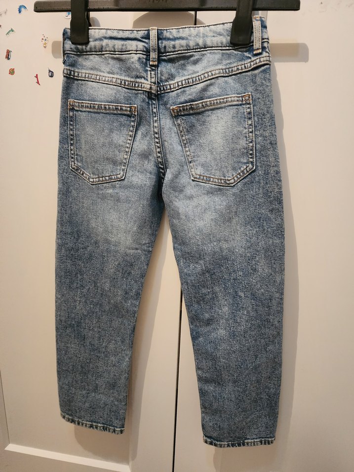 Erkek Çocuk Mavi Bağlamalı Denim Pantolon - Görsel 3
