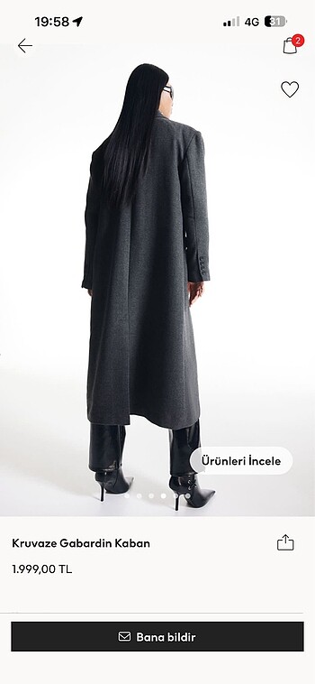 H&M H&M gabardin kumaş Kaban