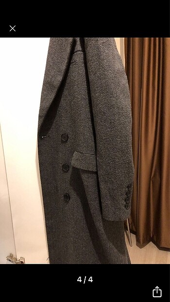 l Beden gri Renk H&M gabardin kumaş Kaban