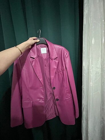 bershka suni deri blazer ceket