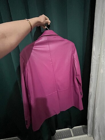 m Beden bordo Renk bershka suni deri blazer ceket