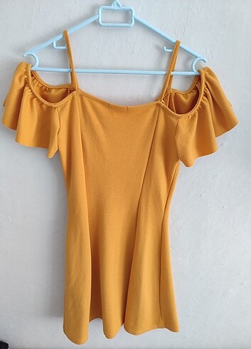 Bershka Sari mini elbise