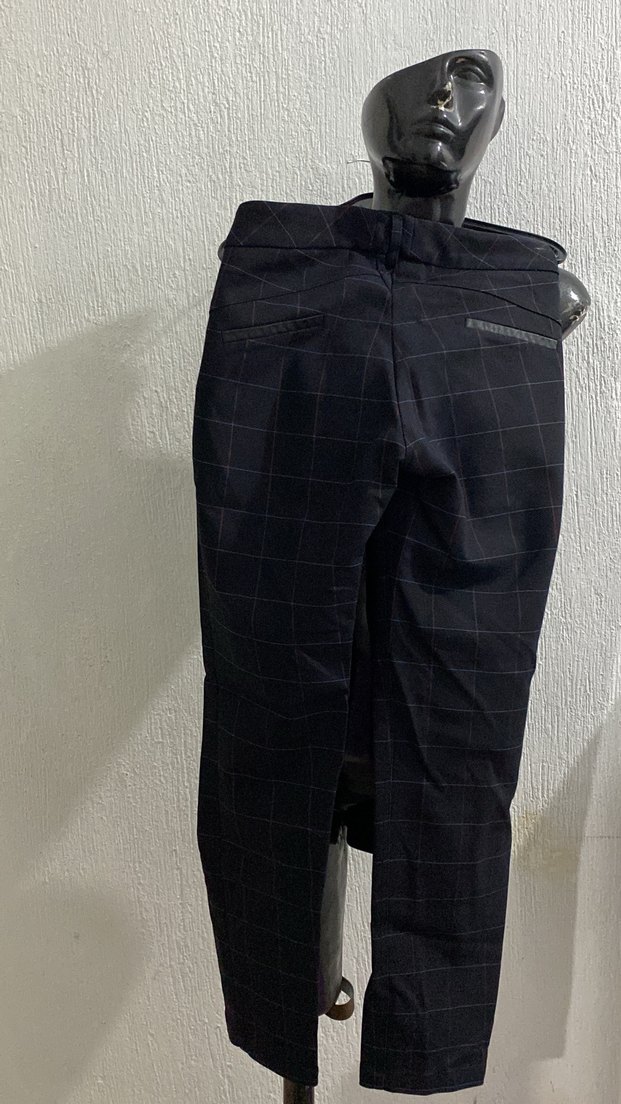 Kadın  Kareli Kumaş Pantolon Parantez - Görsel 2