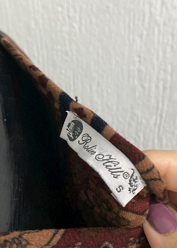 Bohem V Yaka Uzun Kahverengi Elbise - Görsel 3