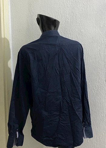 Lacivert Erkek Regular Fit Uzun Kollu Gömlek - Görsel 2