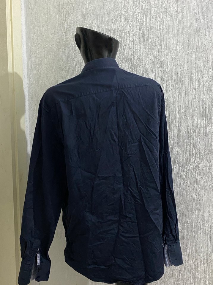 Lacivert Erkek Regular Fit Uzun Kollu Gömlek - Görsel 2