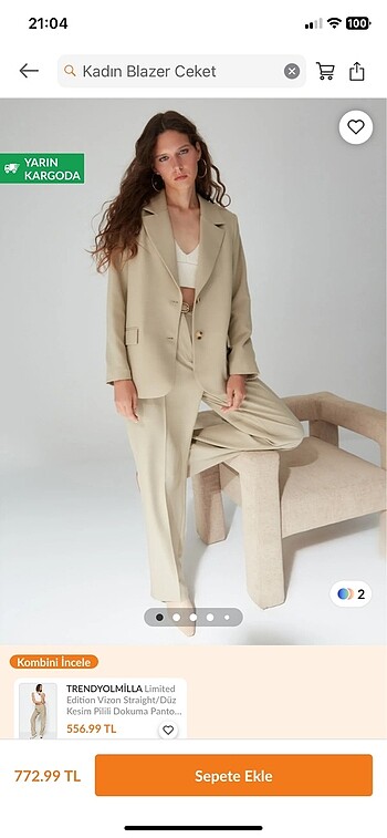 Vizon rengi blazer ceket