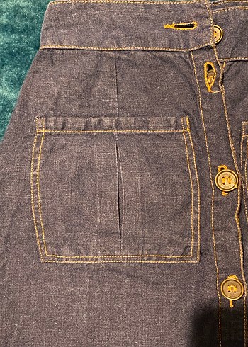 Mango Denim Mini Etek - Görsel 5