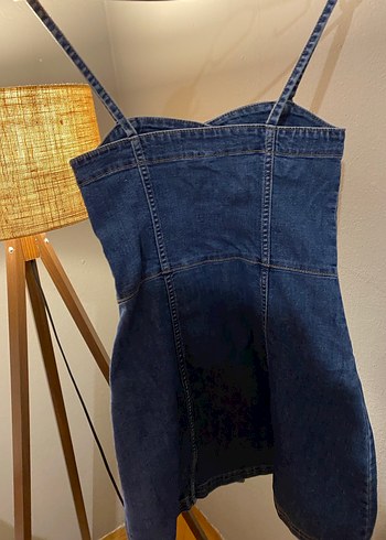 H&M Denim Mini Elbise - Görsel 2