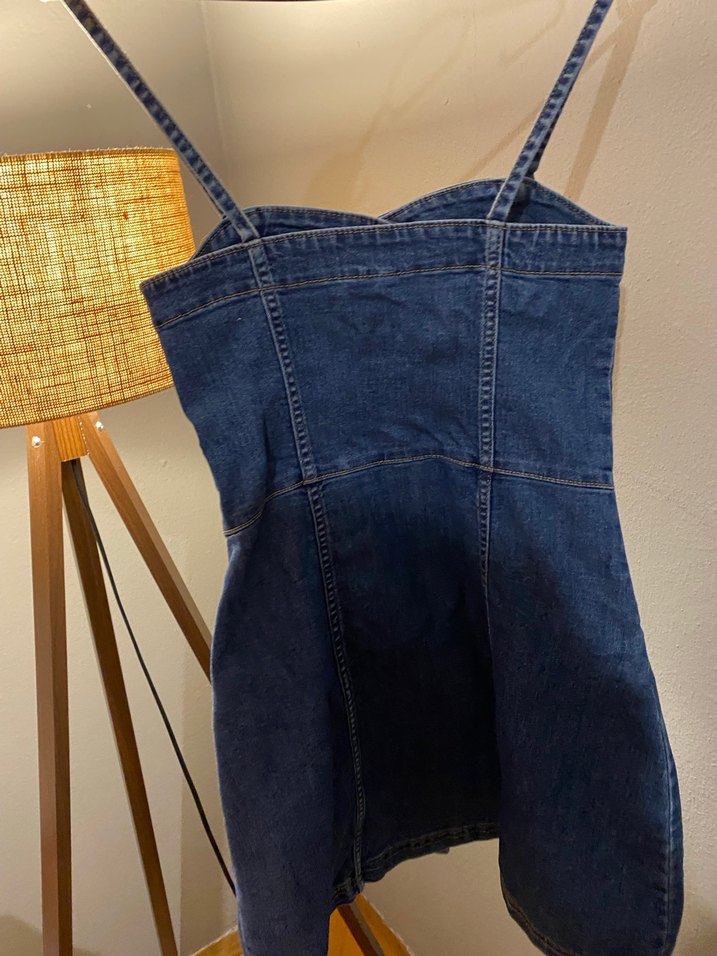 H&M Denim Mini Elbise - Görsel 2