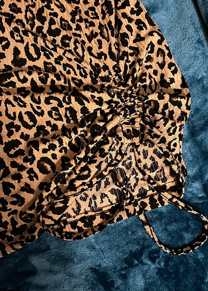 Trendyol Yandan Büzgülü Mini Etek - Görsel 3