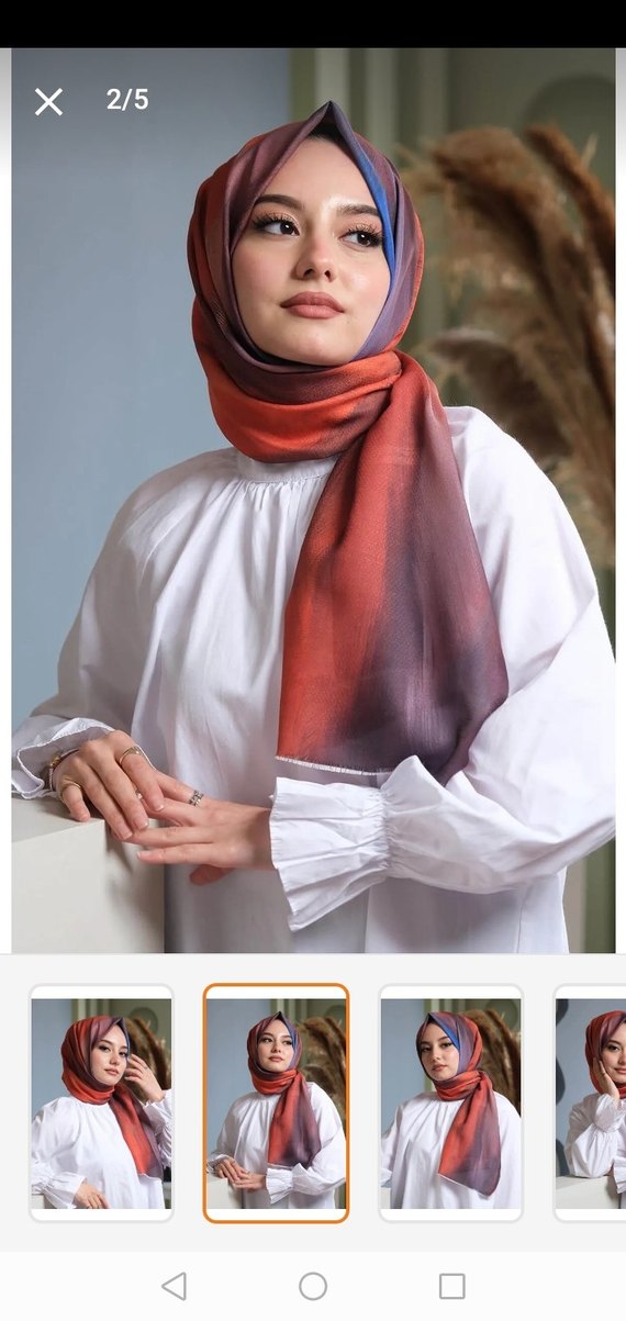 Kadın Drapeli Kadife Şal - Kamel Rengi - Görsel 3