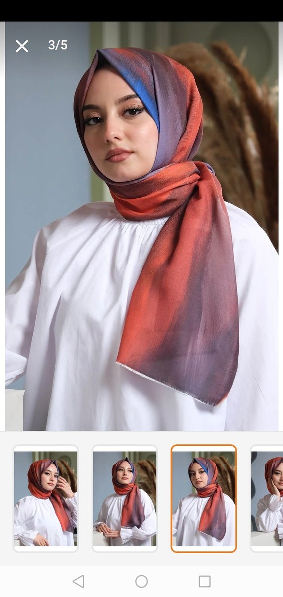 Kadın Drapeli Kadife Şal - Kamel Rengi - Görsel 2